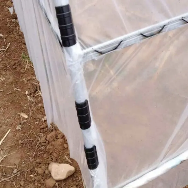 10X Üvegházhatású Műanyag Fekete Pattanó Bilincs A Pvc Cső Keretcsövek Üvegházak Keret - Image 4