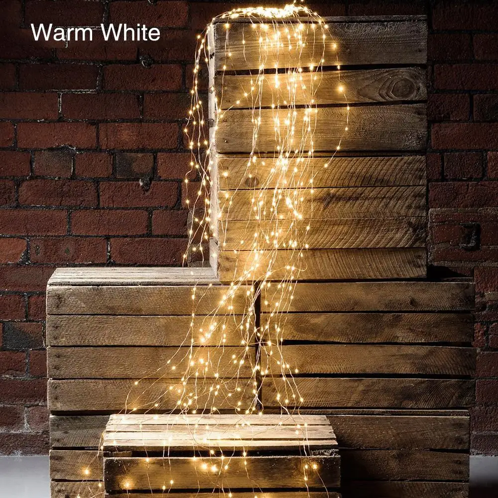 Warm White Романтический прочный двор 100LED открытый фестиваль пейзаж лампа Фея светильник супер яркий медный провод Рождественский Декор сад - Испускаемый цвет: Warm White