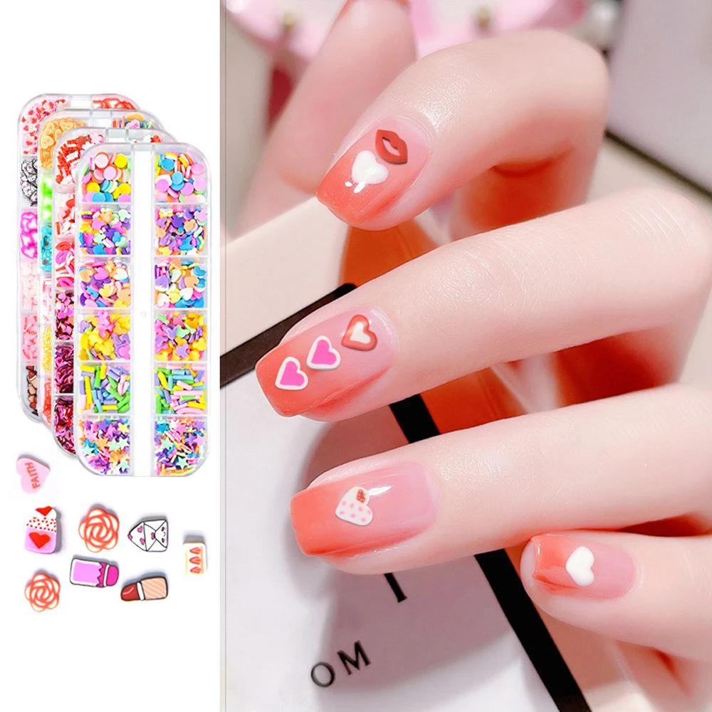 Deco Ongle Facile à Faire Soi même Décoration des ongles en argile polymère 3D pour femmes et filles,  accessoires de manucure à faire soi même, étoile de dessin animé, fleur,  Fruit, animaux, cœur | AliExpress