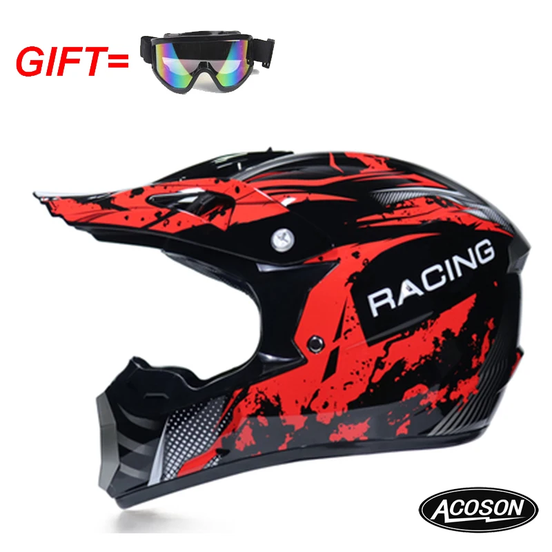 Motorcycle cross helmet for motorcycle helmet down MTB DH off road motorcycle cross racing helmet point with goggles