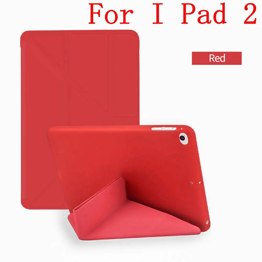 For iPad I PAD 2 FLOVEME чехол для i Pad 2 шелковая кожа чехол для i Pad Mini 5 чехол складной чехол искусственная кожа полный чехол для iPad 2 Mini 5 smart Cover - Цвет: For iPad I PAD 2