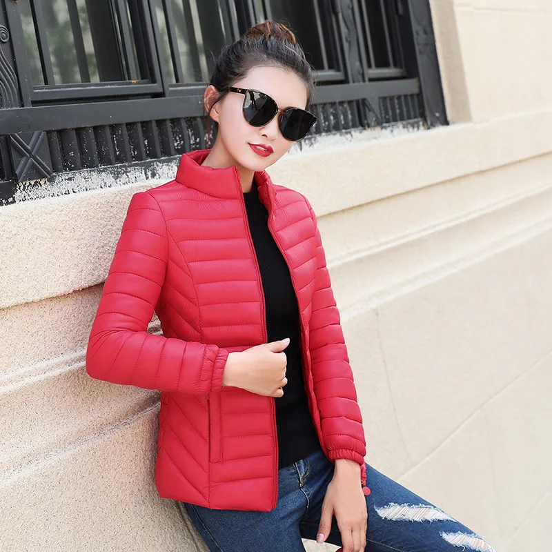 

Lightweight, Cotton-padded Clothes Women's Short 2019 Winter New Style Stand Collar down Jacket Cotton-padded Clothes Korean-sty