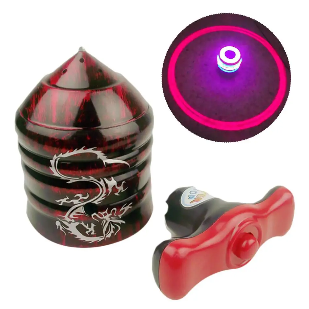 

Illuminated Music Gyro Classic Retro Music Gyroscope Kid's Luminous Music Gyro Boys Girl Fun Toys Imitation Wood Gyro Colorful