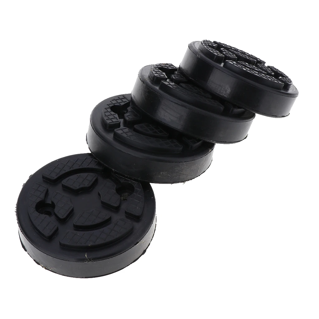 Set of 4 Black Rubber Arm Pads Lift Pad Round for Hoist Replacement Kits 