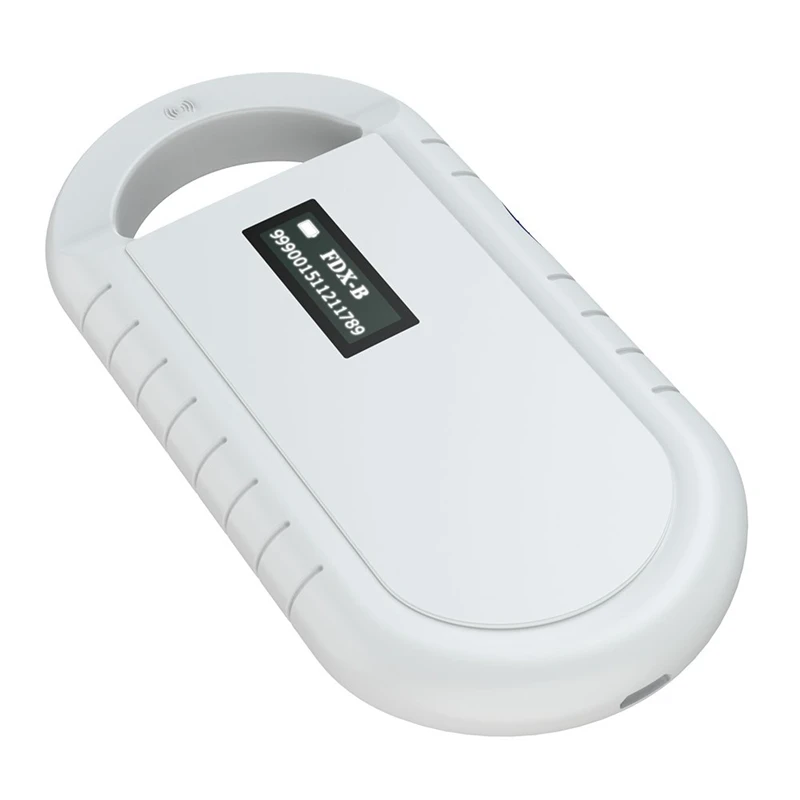 RFID Reader Pet Microchip Scanner Handheld Animal Chip Reader Portable RFID Reader Supports for ISO 11784/11785, FDX-B 