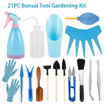 

Garden Planter 21pcs Kit Succulent Planting Watering DIY Tool Set Transplant Seedling Tool Bonsai Fertilizer Drilling Device