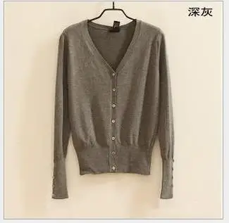 gray Летние Болеро для женщин вязаный пончо повседневные blusa tricot feminina крючком винтажные глубокий v-образный вырез винтажные свитера WQ586 - Цвет: gray