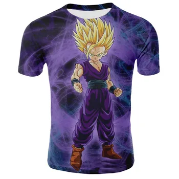 

2019 New Dragon Ball Bulma Super Saiyan Vegeta T-shirt 3D Men Women Anime Kid Goku Goten Gohan T shirt Harajuku Lonzo Ball