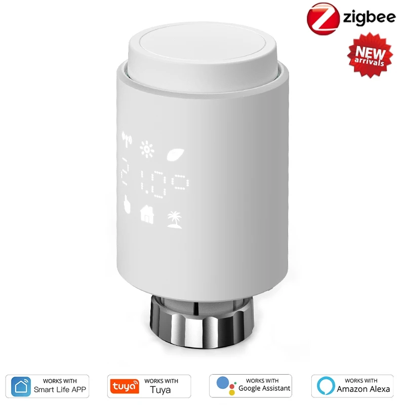 Привод радиатора Tuya Smart ZigBee программируемый светодиодный термостатический