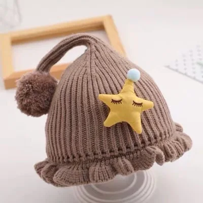 style 2 Детская шляпа, осенние и зимние теплые шапки, одноцветные милые вязаные шапки с рисунками, шапки для новорожденных мальчиков и девочек - Цвет: style 2