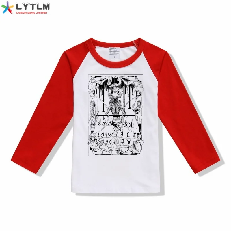 LYTLM/футболка со странными вещами; детская одежда; Прямая поставка; одежда для маленьких мальчиков и девочек-подростков; зимние детские топы с длинными рукавами для девочек - Цвет: CX Raglan Red