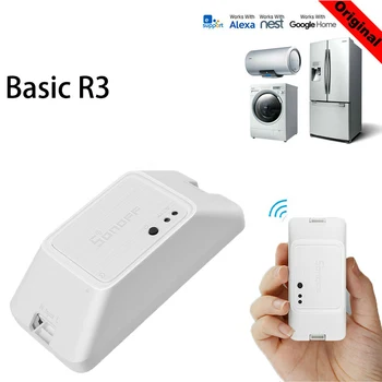 

Wifi On Off Switch Sonoff Smart Switch Basic R3 10A 2200W Home Wireless Light Timer Support APP/LAN/Voice Remote Control Mode
