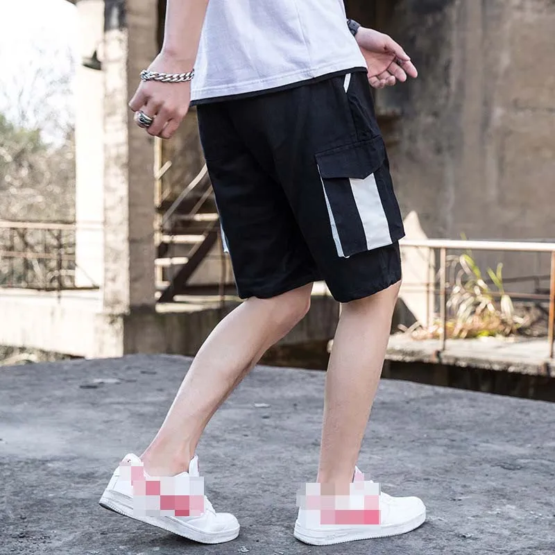 Men Casual Knee Length Cargo Jogger Brand Drawstring Multiple Pockets Straight Cargo Jogger Shorts Japaness Style Fashion Men Casual Knee Length Cargo Jogger Brand Drawstring Multiple Pockets Straight Cargo Jogger Shorts Japaness Style Fashion