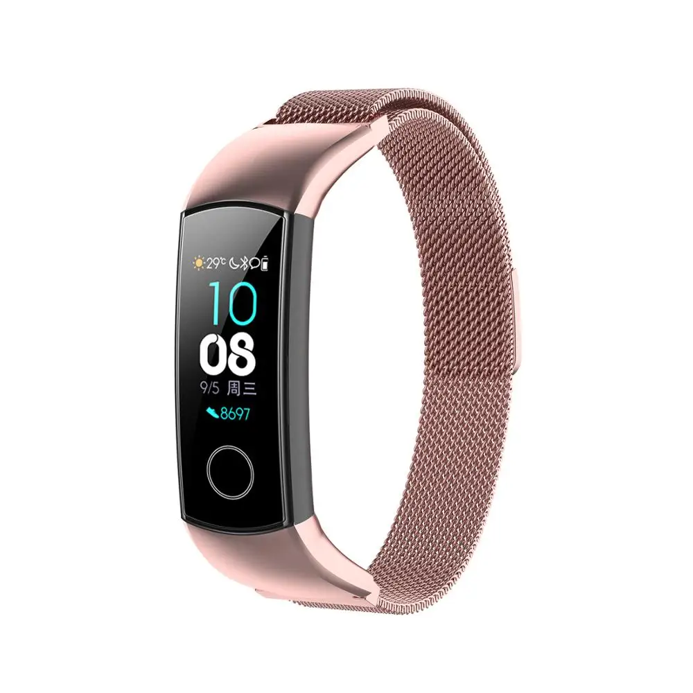 Миланский Браслет на петле для huawei Honor band 4 5, браслет с магнитной пряжкой для Honor Band 4 5, ремешки на запястье, сменный ремешок для часов