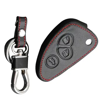 

1Pcs Leather Car Key Cover FOB Case 3-Button for Alfa Romeo Giulietta MiTo 147