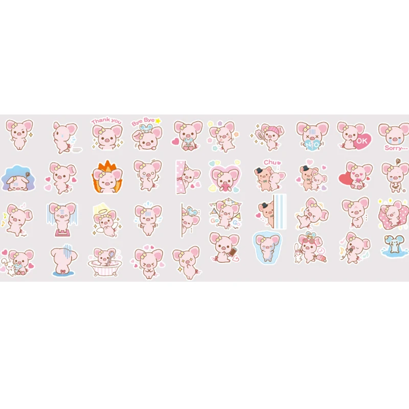 40 шт. Kawaii Маленькая девочка стикер сладкий personage Бумага васи дневник декоративные этикетки для скраббукинга маскировки хлопья канцелярские принадлежности - Цвет: 24