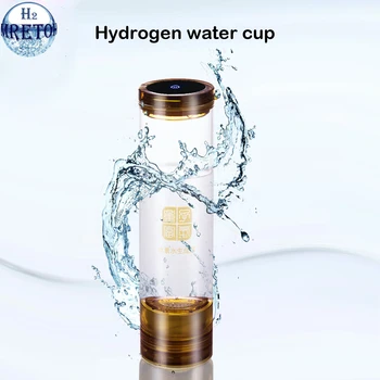 

Japanese Titanium Alkaline Rich Hydrogen Water Bottle Super Antioxidants SPE Electrolysis Ionizer ORP H2 Generator Glass Cup