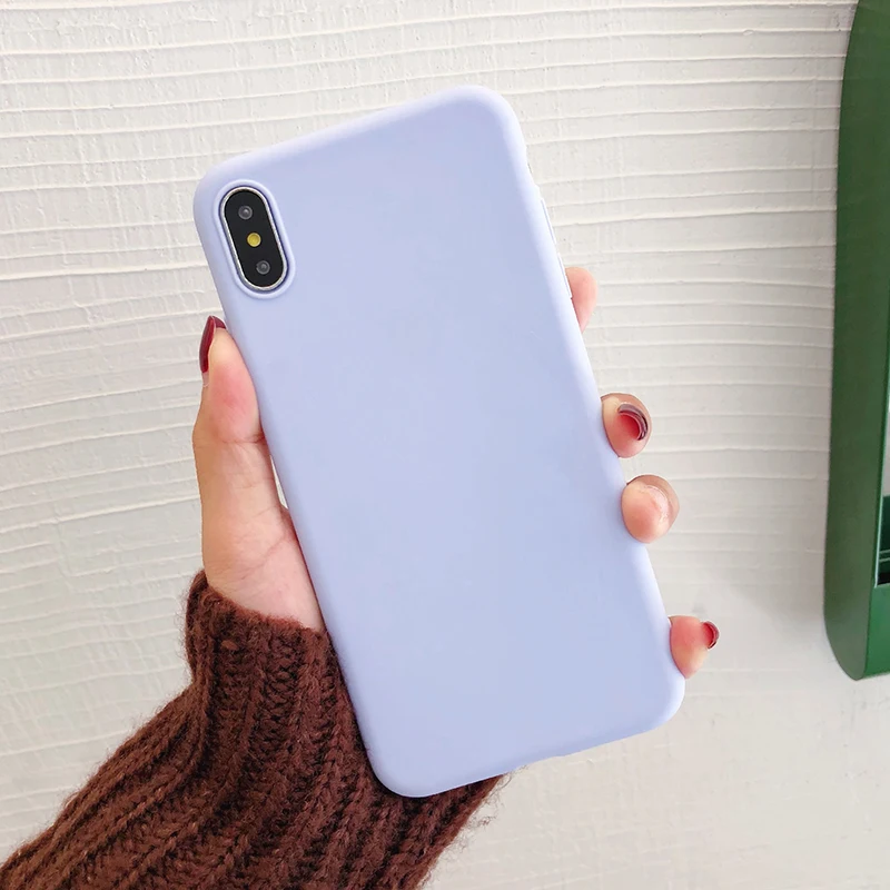 Purple TPU Роскошные леденцового цельного цвета Цвет Тонкий чехол для samsung Galaxy J4 J6 плюс J8 J3 J5 J7 J2 J5 J7 Grand Prime мягкий чехол для телефона - Цвет: Purple TPU