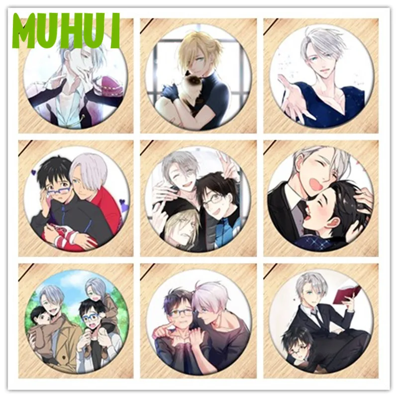 

Anime YURI!!! on ICE Brooch Pin Cosplay Badge Accessories For Clothes Backpack Decoration Children's gift Free Shipping B011