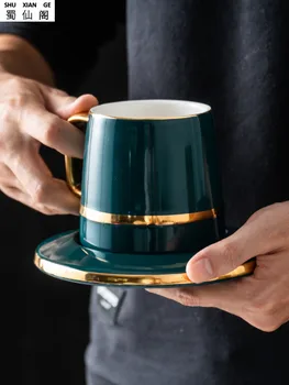 

Coffee Cup Set Household European Small Luxury Creative Coffee Cup dai shao with Dish Afternoon Tea