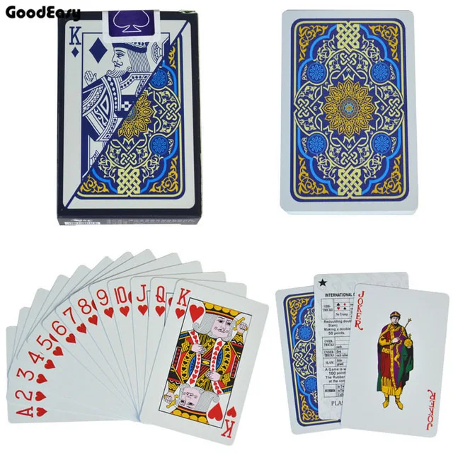 No.6828 Blue Золотые карты карты игральные Качественный черный водонепроницаемый ПВХ пластик волшебный набор игральных карт прочный покер настольная игра Техасская Магическая коробка-Упакованные 54 шт/колода - Цвет: No.6828 Blue