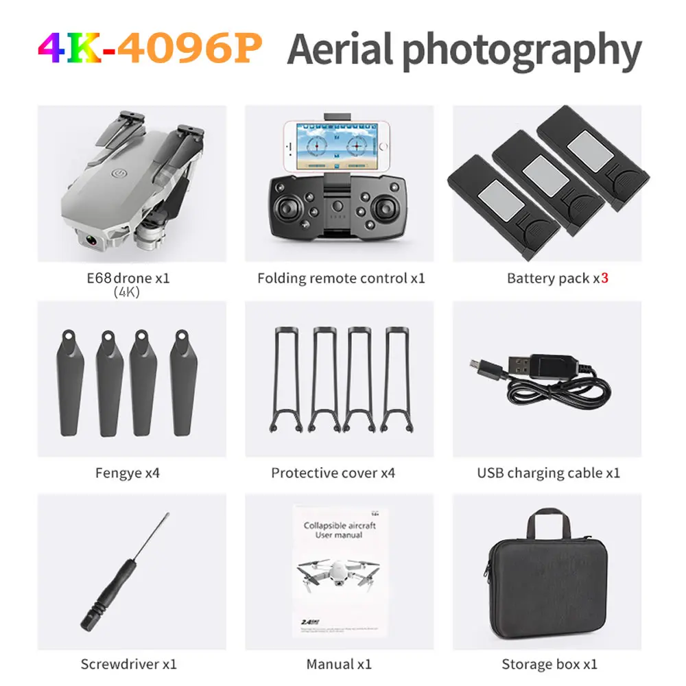 quadcopter rc mini drone RC Drone  Aerial Photography UAV Profesional Quadrocopter Foldable with 4K Camera Fixed-Height Unmanned Vehicle Quadcopter Dron hunters 2.4 ghz rc 6 axis gyro quadcopter RC Quadcopter