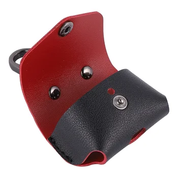

Luxury Leather Bag for Wireless Earphone Case Cover with Keychain for Wireless Earphone Charging Box Cases Snap Closure Protecti