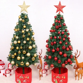 

Delicate Christmas Tree Artificial For Home Decorations Children Gift Plastic Tree New year Holiday Decoration Santa Ball Decor