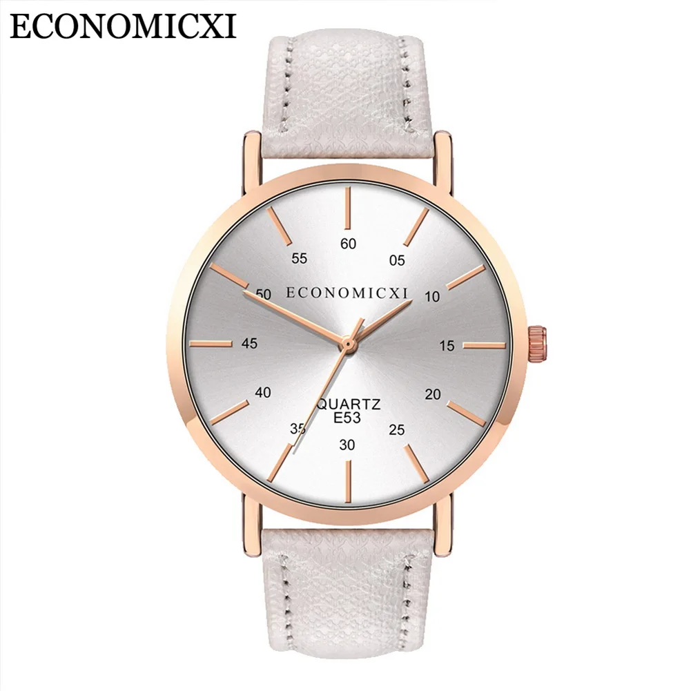 

Women's Wristwatch Ladies Analog Quartz Watch Chic Round Dial with PU Leather Strap LL@17