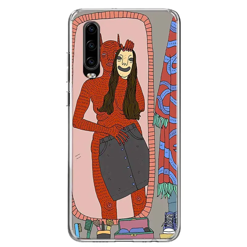 TW054-6 Полли, ни крышка чехол для телефона для huawei P30 P20 Коврики 30 20 10 Pro P10 Lite P Smart Z+ корпус под плетенную сумку Капа - Цвет: TW054-6