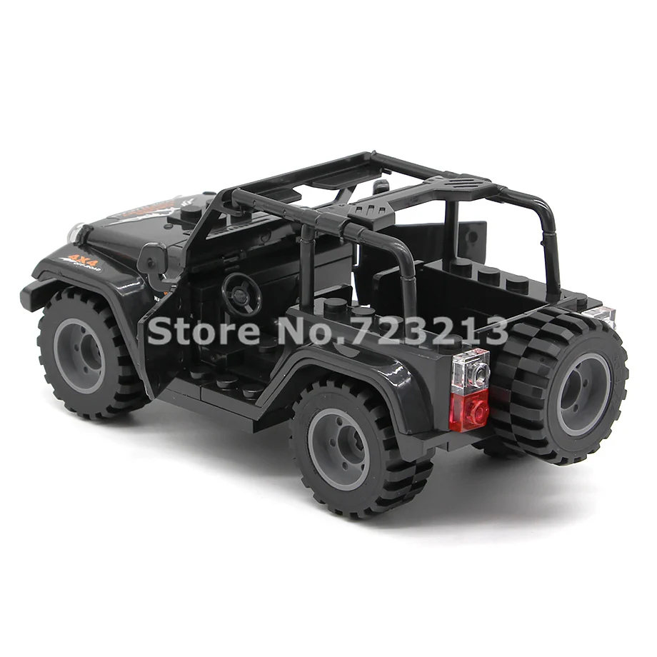 1 шт. черный автомобиль джип аксессуары MOC SWAT город строительные блоки военная