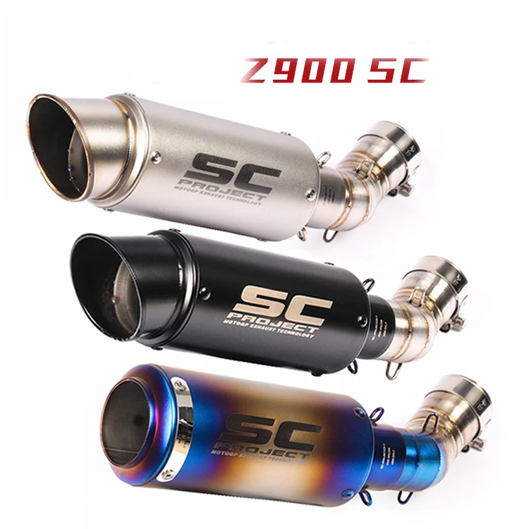 

Motorcycle Z900 modified exhaust pipe ninja900 modified SC exhaust pipe For Kawasaki Z900 baked blue middle section