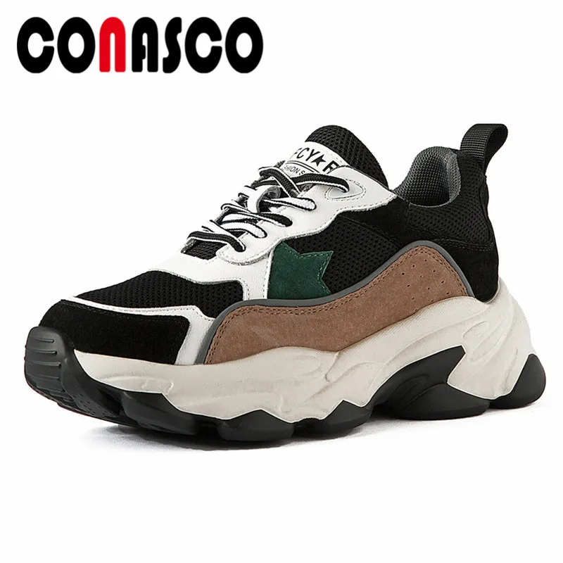 

CONASCO Fashion Woman Classic Design Spring Autumn Four Season Breathable Casual Shoes Women Flats Women Sneakers Shoes Woman