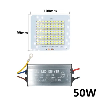 

50W 100W 150W 200W LED SMD5730 Chip Lamp Bead With LED Driver High Power LED Floodlight 30-36V For Indoor Outdoor DIY PCB Kit