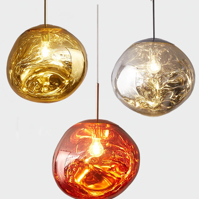 Nordic tom LED glass Chandelier dixon Lava Ball Pendant Lamps Hanging