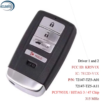 

3+1 Button FSK315 MHz Smart Remote Key (SUV) for Acura 2014-2020 MDX RDX Models / PCF7953X / HITAG 3 / 47 CHIP FCC ID: KR5V1X