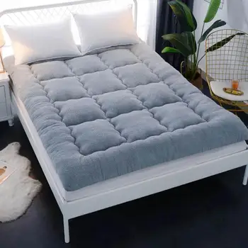 

37 Thicken Berber Fleece Winter Bed Mattress Sleeper Pad Baby Room Rug Tatami Carpet Home Bedding Cushion Floor Mats