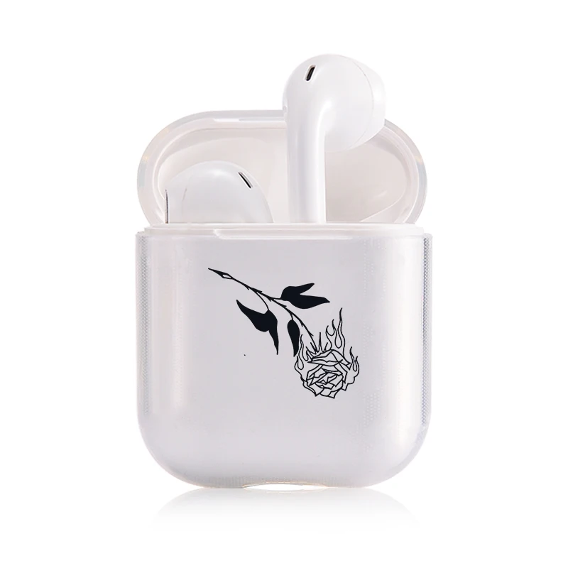 Прозрачная коробка для зарядки наушников, чехол для силиконовой Apple AirPods 1/2, беспроводная мягкая гарнитура, защитный чехол, фонарь для зарядки