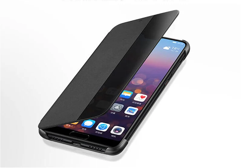 pu case for huawei Cửa sổ View Thông Minh Lật Bao Da Ốp Lưng Điện thoại Huawei P30 P40 Pro P20 Giao Phối 20 Lite X P10 Plus 20pro P Smart Z Y6 2018 2019 huawei pu case