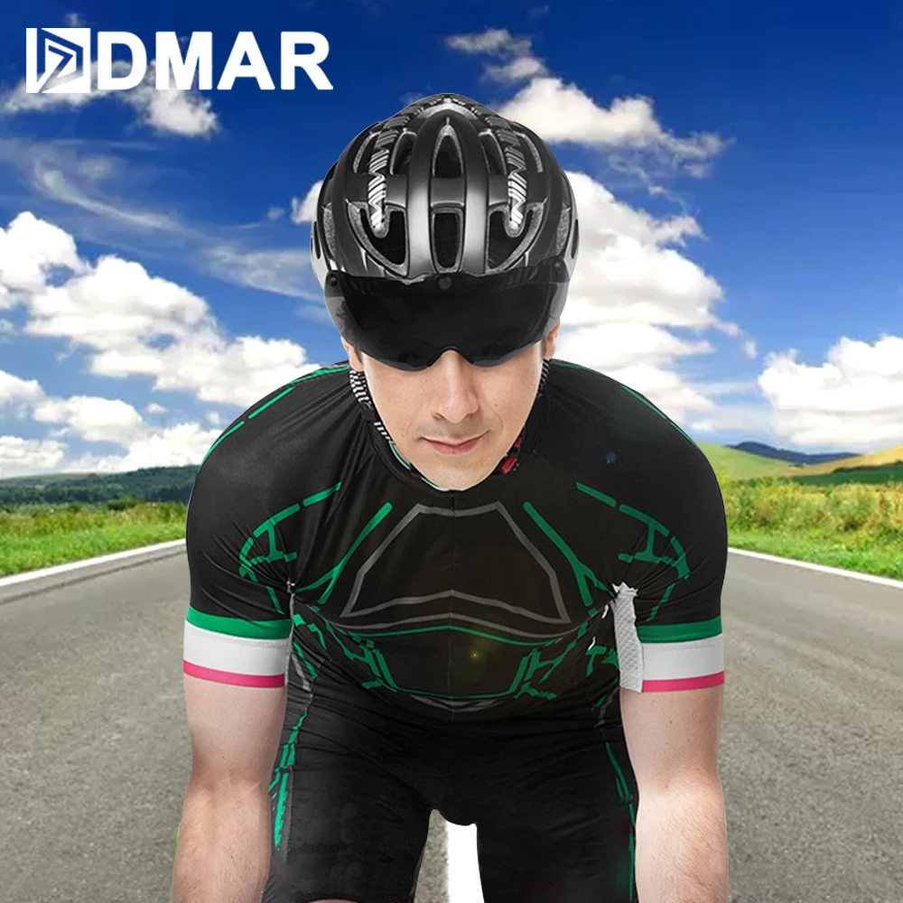 

DMAR Magnetic Suction Bicycle Helmet Ultralight Cover MTB Road Bike Helmet Cycling Integrally Molded Helmet Cycling Safely Cap