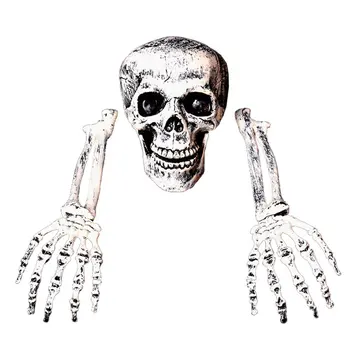 

High Simulation Halloween Bar Secret Room Injection Molding Skull Hand Bone Horror Decoration Props Ornaments