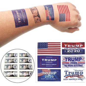 

6pcs Donald Trump Tattoo Stickers 2020 Make America Great Again USA