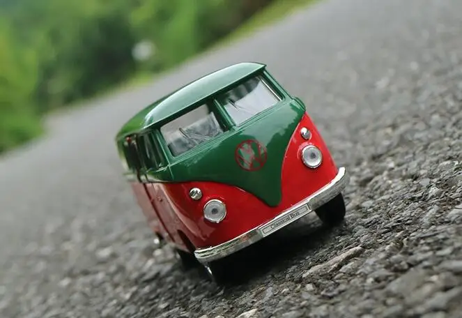 :36T1 van car model simulation bus pull back scooter children's toy car