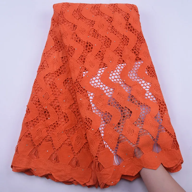 SJD LACE Guipure Cord Orange High Quality Beautiful African Lace Fabric Bright Diamond Nigerian For Women Wedding A1961 | Дом и сад