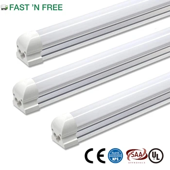

4pcs /lot 1.2m 4ft LED Tube LED Light Lamp T8 Integrated Dual Row Led Light Fixture Frosted cover LED Tube Light Replacement