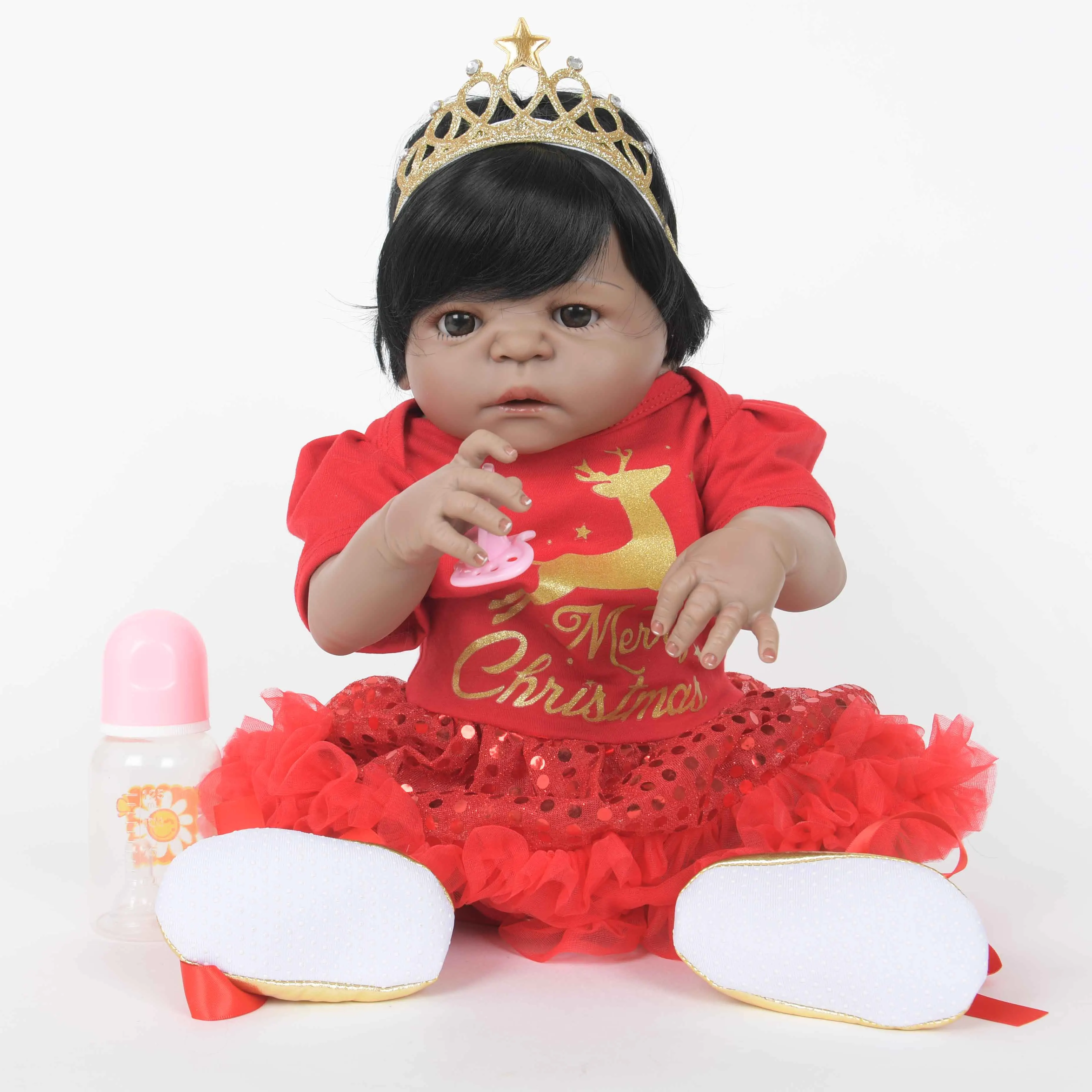 2" 55 см новейшие реалистичные куклы Bebe Reborn, полностью силиконовые игрушки ручной работы для детей, подарок на день рождения, Рождество