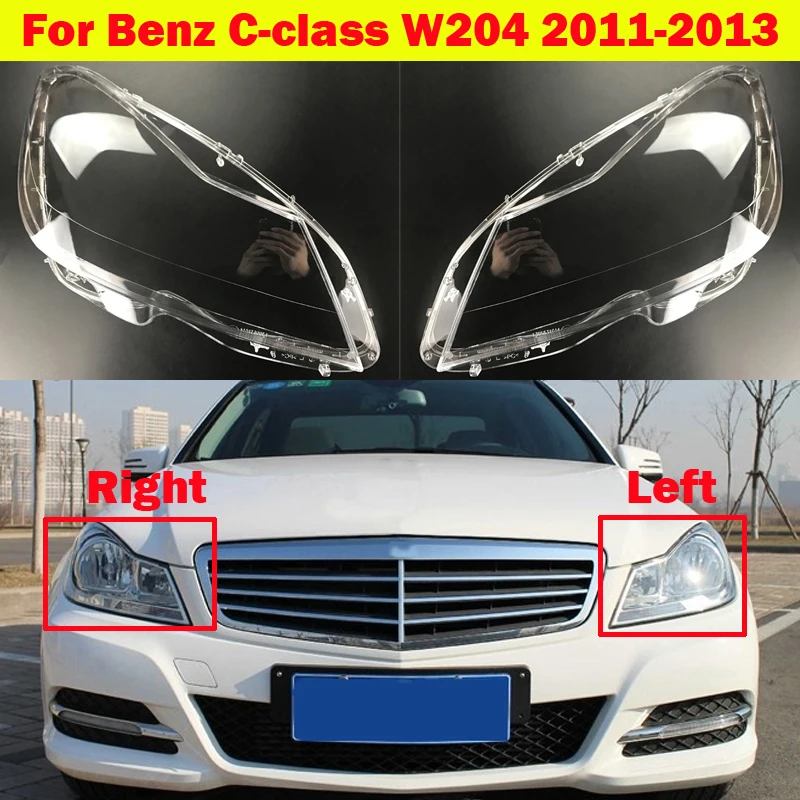 Auto Scheinwerfer Abdeckung Licht Lampe Fur Mercedes Benz C Klasse W204 2011 2013 Vorne Auto Lampenschirm Glas Objektiv Fall Shell Aliexpress