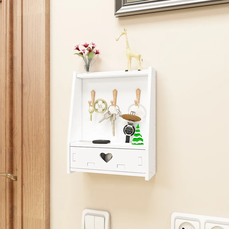 

Wall Hanging Key Hook Jewelry Storage Box Multi-Purpose Wall Hanging Hook Storage Holder Home Wall Decor