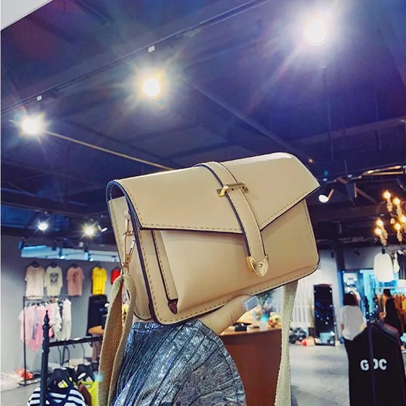 

INS WOMEN'S Bag Versitile Fashion Square Sling Bag 2019 Spring And Summer New Style Bag Japanese Korean Elegant Pu Crossbody Bag