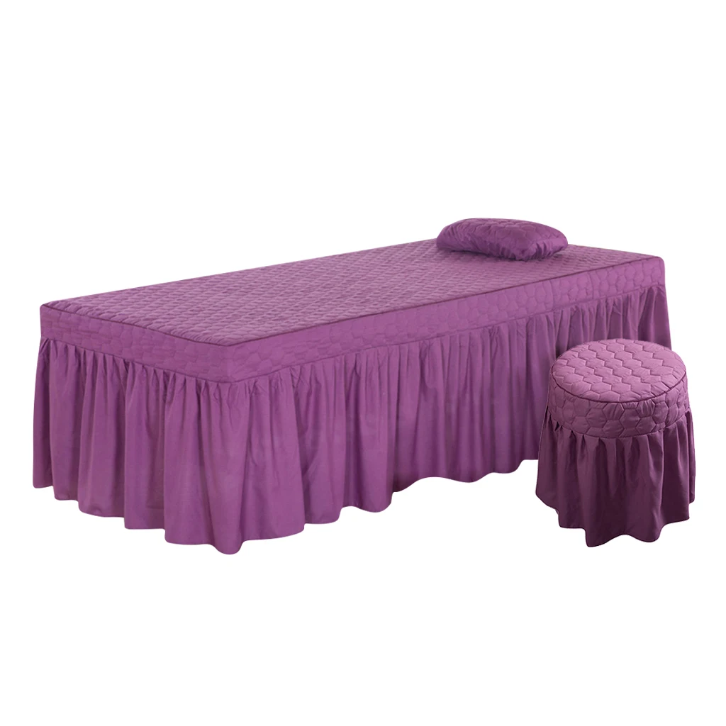 Красота покрывало простынь для массажного стола наборы простыней мягкие дышащие спа покрывала - Цвет: Purple 70x190cm